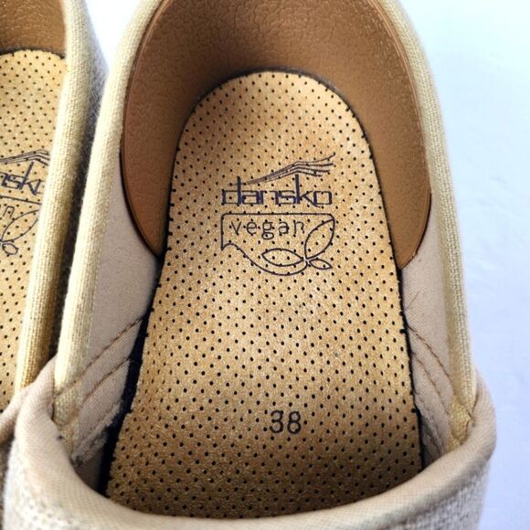 Dansko Vegan Jute Embroidered Floral Paisley Print Clog Tan Size US 7.5-8 EU 38 - Picture 6 of 7